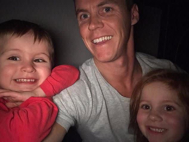 The couple's kids Pixie and Hunter love having dad home! Source: Instagram
