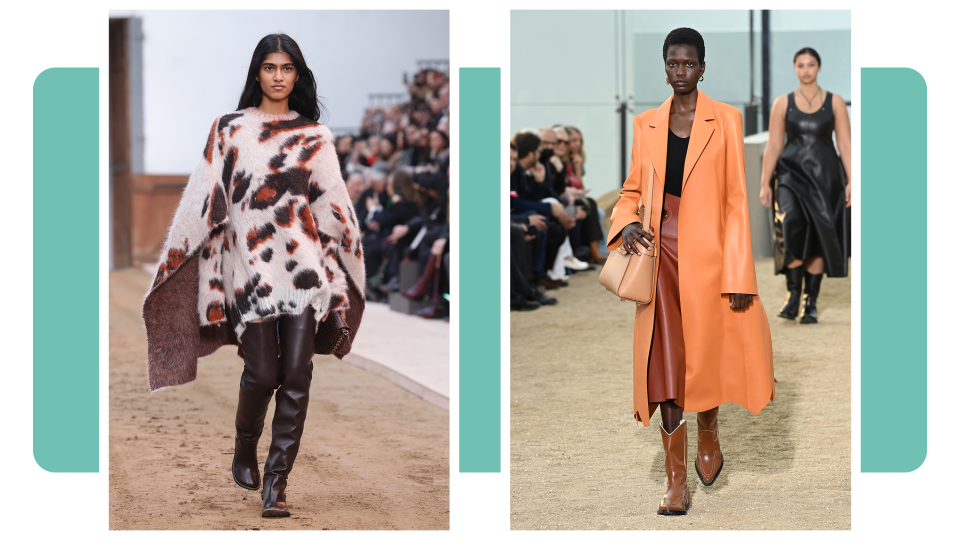 Coastal cowgirl was a highlight of fall 2023 fashion weeks, seen in both the Stella McCartney and Chloé runway collections.