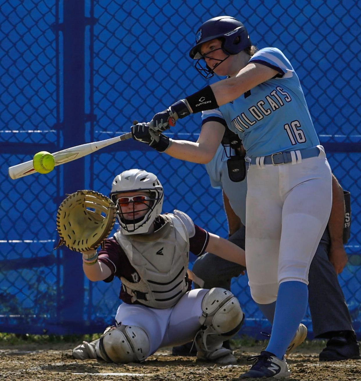 As dominant as York's McKayla Kortes was in the pitcher's circle, she was equally impressive in the batter's box, hitting .606 with five home runs and 40 RBIs.