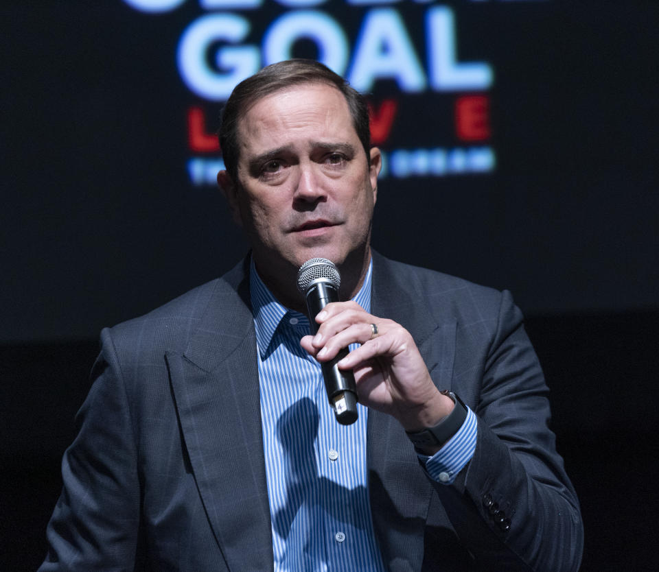 NEW YORK, UNITED STATES - 2019/09/26: Cisco Chairman & CEO Chuck Robbins attends press conference for Global Citizen & Teneo unveiling campaign plans and 2020 headliners at St. Ann's Warehouse. (Photo by Lev Radin/Pacific Press/LightRocket via Getty Images)