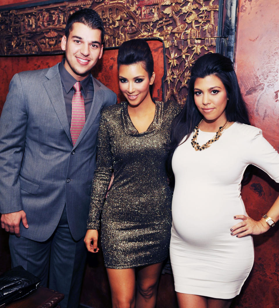 A suit-clad Rob joined his stunning sisters Kim and then-pregnant Kourtney at TAO Bistro in Las Vegas for an event. Close family pals who joined the crew that night included La La Anthony, Ciara and Jonathan Cheban (not pictured).