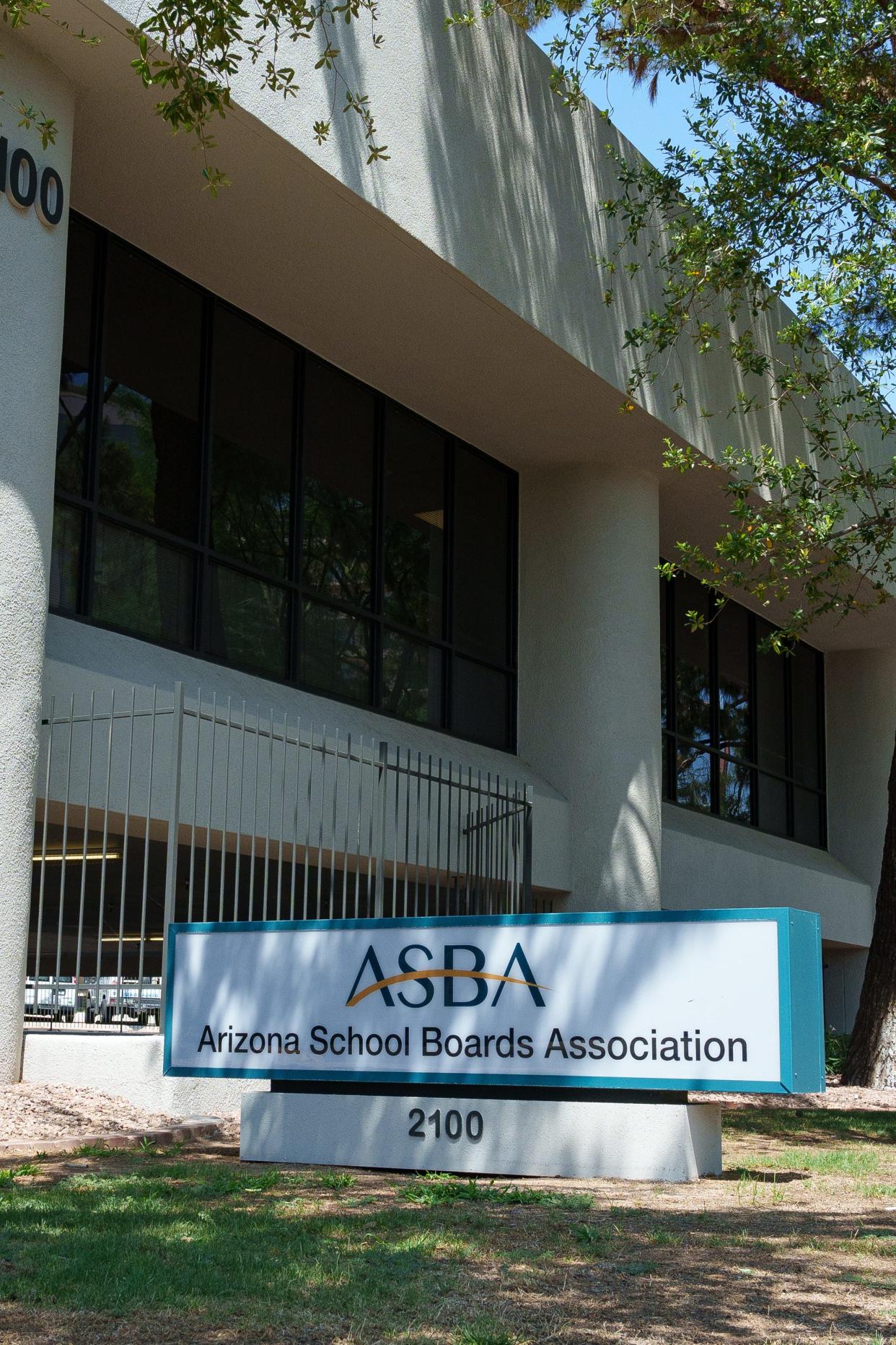 The Arizona School Boards Association building in Phoenix on Aug. 24, 2023.