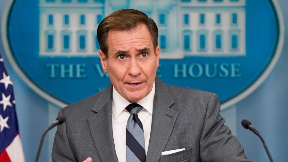 PHOTO: U.S. national security spokesperson John Kirby speaks during a press briefing at the White House in Washington, March 25, 2024. (Elizabeth Frantz/Reuters)