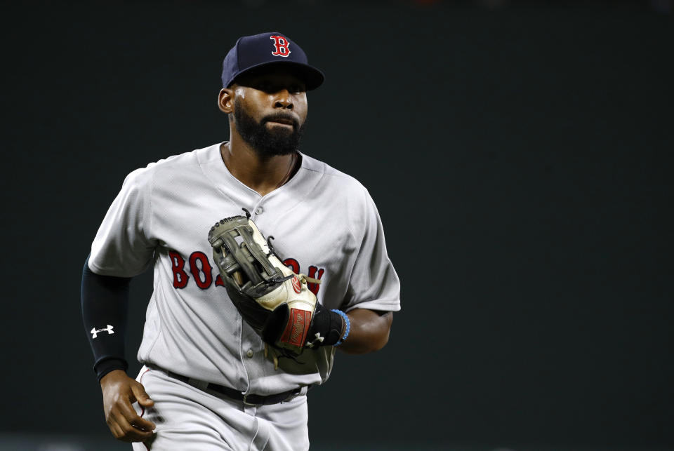 Jackie Bradley Jr. can play an excellent center, but his offense has been spotty. (AP Photo)