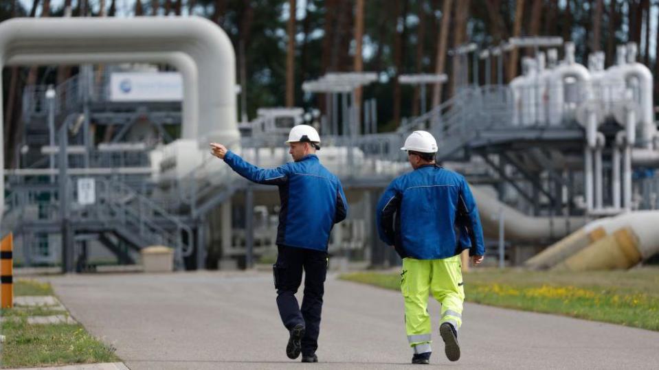 Infraestructuras terrestres del Nord Stream.