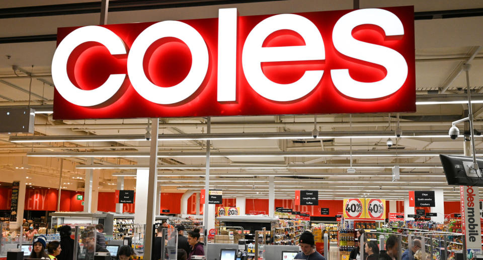 Coles store as a shopper shares theory on when items are marked down.