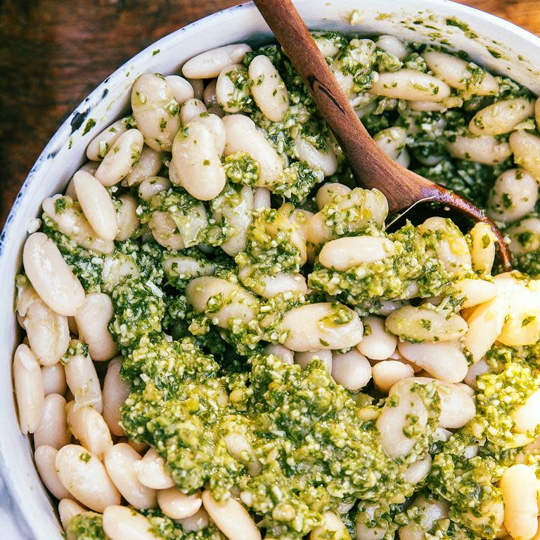 White Beans with Sorrel Pesto