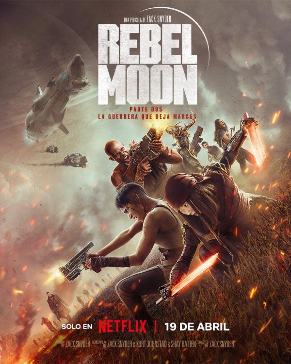 Póster de 'Rebel Moon (Parte dos): La guerrera que deja marcas' (Imagen: Netflix)