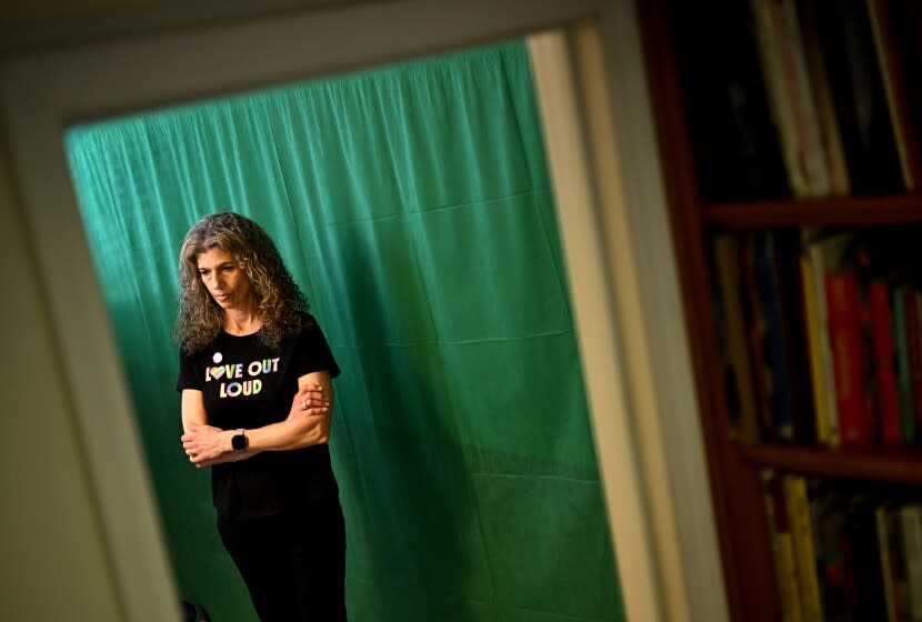 Los Angeles, California May 10, 2022- Glendale third grade teacher Tammy Tiber, who nearly a year ago showed videos celebrating gay pride to her students, has been involuntarily transferred from her classroom for safety reasons after receiving violent threats. (Wally Skalij/Los Angeles Times)