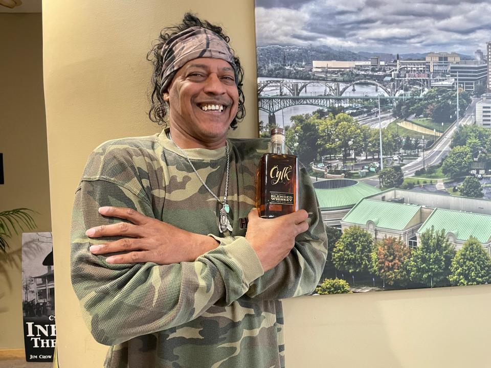 Cylk Cozart has a new-on-the-market blended whiskey. The actor is seen at his studio on Middlebrook Pike Tuesday, Jan 3, 2022.