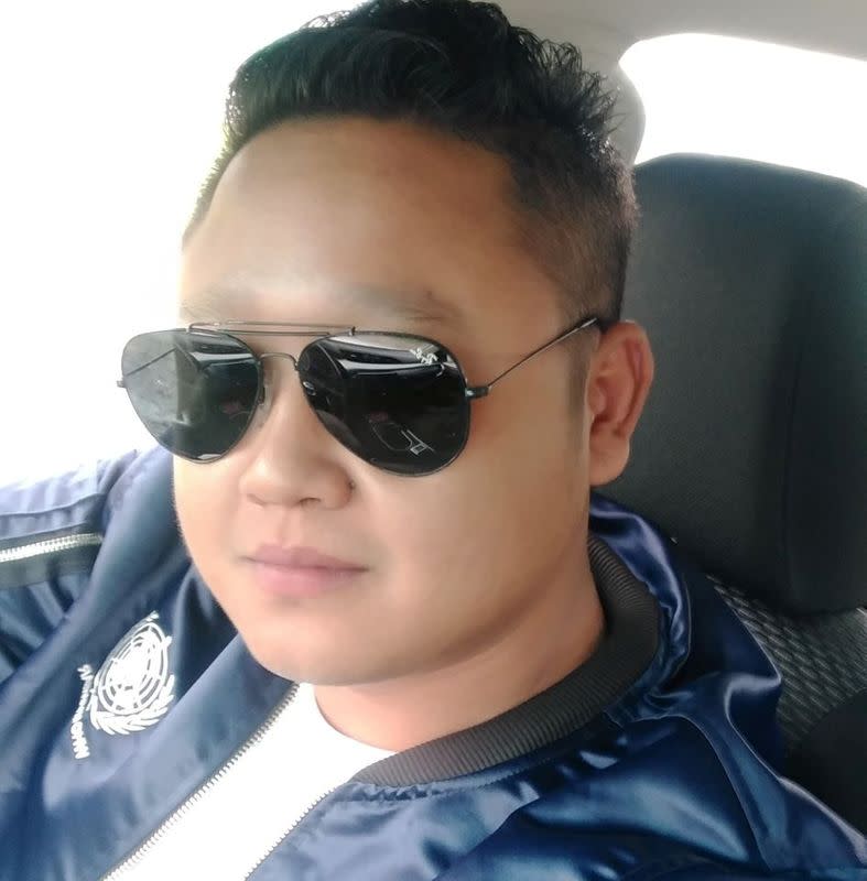 A selfie of Pyae Sone Win Maung, 28, driver for WHO, who was killed when a vehicle carrying swabs from patients to be tested for coronavirus came under gunfire in Myanmar's western Rakhine state