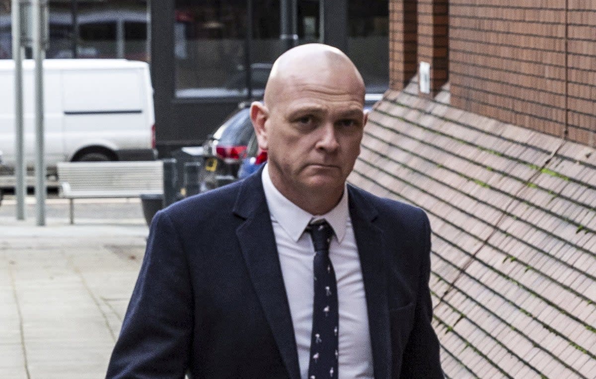 Police officer Paul Hinchcliffe arriving at Leeds Crown Court  (SWNS)