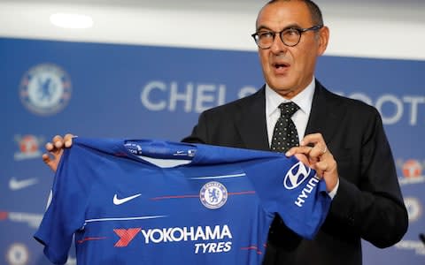 Sarri unveiled by Chelsea - Credit: AFP