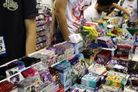 A booth selling cards for various Japanese card games. (Photo: Sharlene Sankaran/Yahoo Singapore)