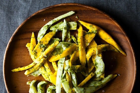 <strong>Get the <a href="http://food52.com/recipes/17432-mango-salad-with-fennel-frond-pesto" target="_blank">Mango Salad with Fennel Frond Pesto</a> recipe by arielleclementin from Food52</strong>