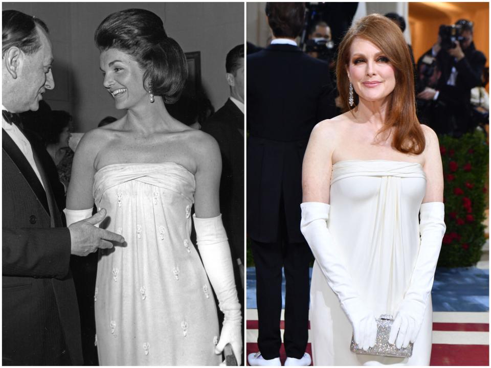 Julianne Moore channeled Jackie Kennedy at the 2022 Met Gala.