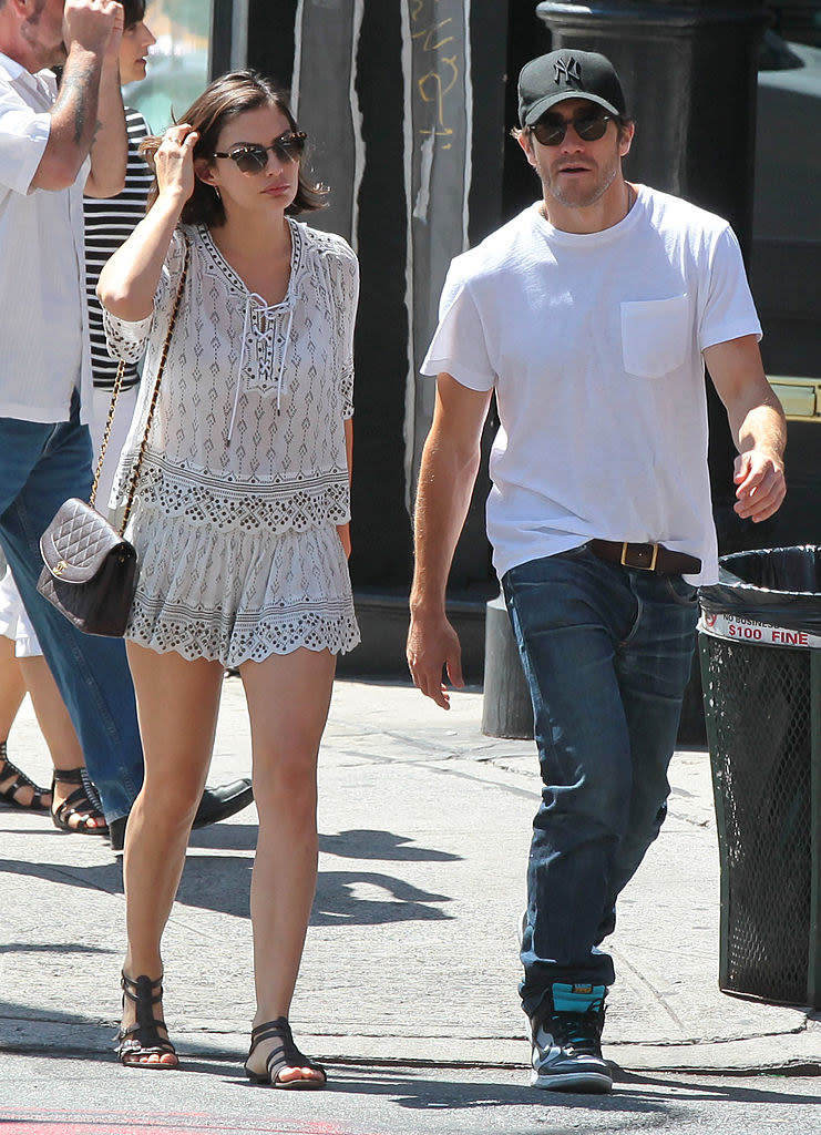 Alyssa and Jake walking on the street