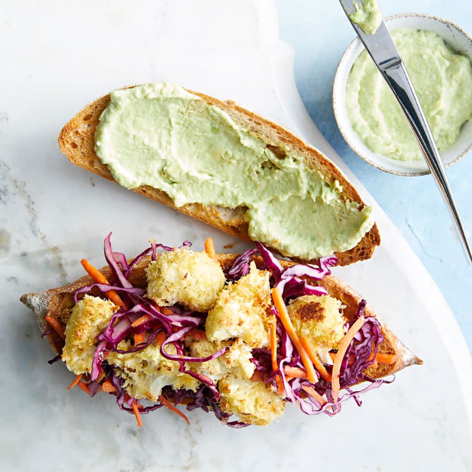 Cauliflower Po' Boy Sandwiches with Avocado Mayo