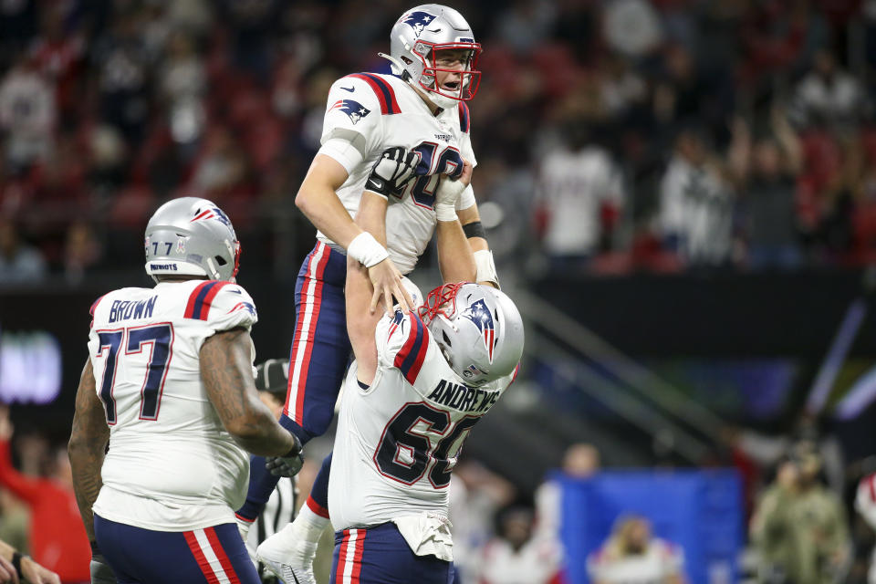 Quarterback Mac Jones and the New England Patriots are enjoying a five-game winning streak. (Brett Davis/USA TODAY Sports)