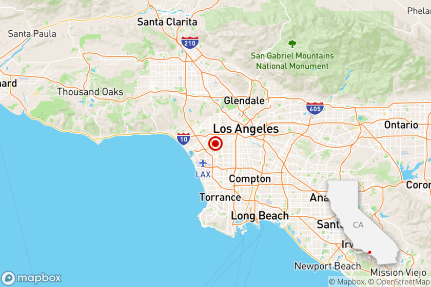 A magnitude 2.4 earthquake was reported Thursday morning at 6:58 a.m. Pacific time in Los Angeles.