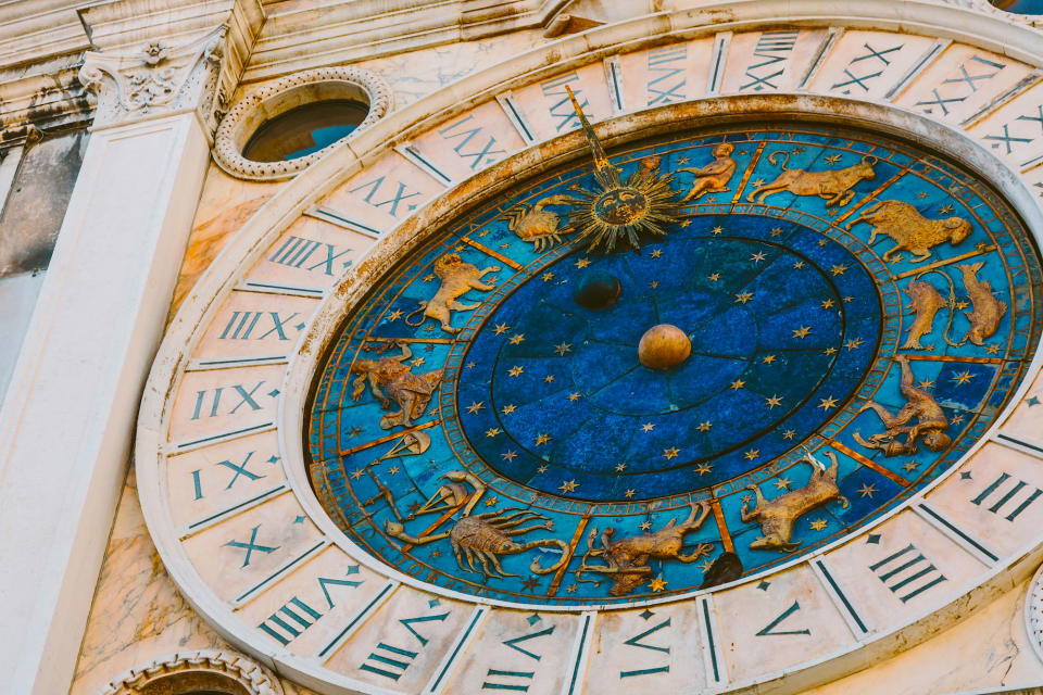 Horoscope clock in Saint Mark square in Venice, Italy. (Getty)