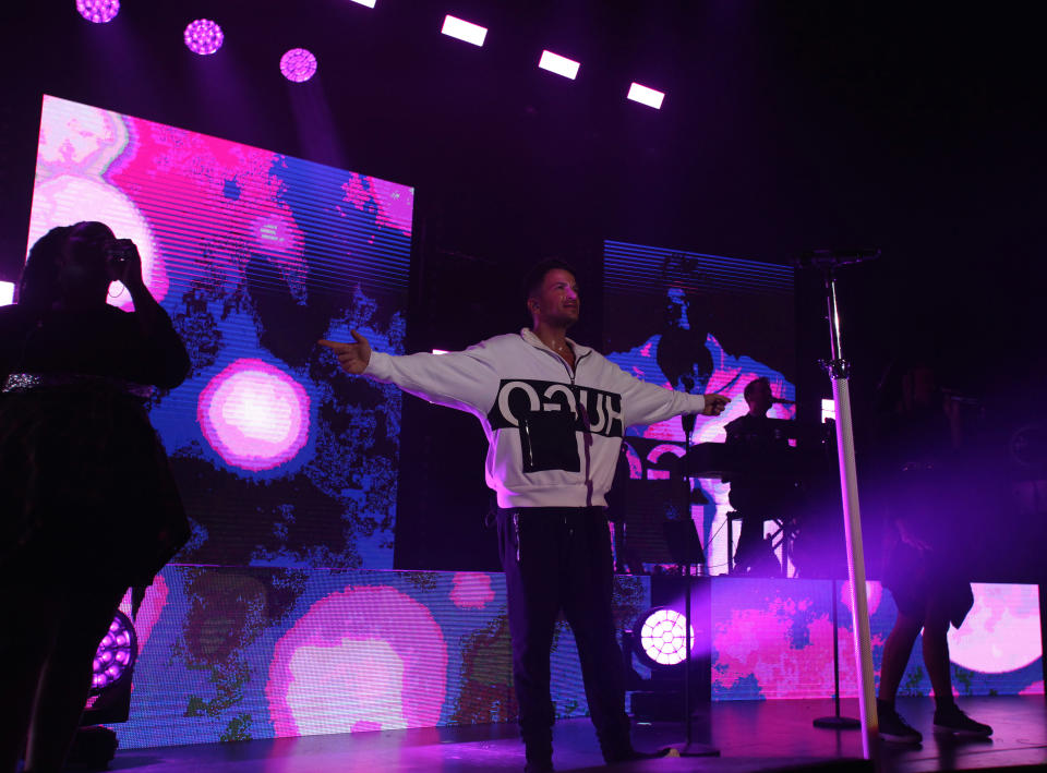 Peter Andre performs at O2 Guildhall on February 23, 2019 in Southampton, England. (Photo by Harry Herd/Redferns)