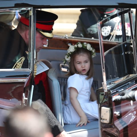 Princess Charlotte and the Duke of Cambridge leave St George's Chapel in Windsor Castle - Credit: Jane Barlow/PA