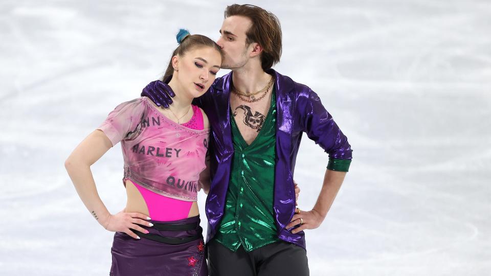 This Joker and Harley Quinn costume choice at the Beijing Olympics created mixed opinions on Twitter. (Getty)