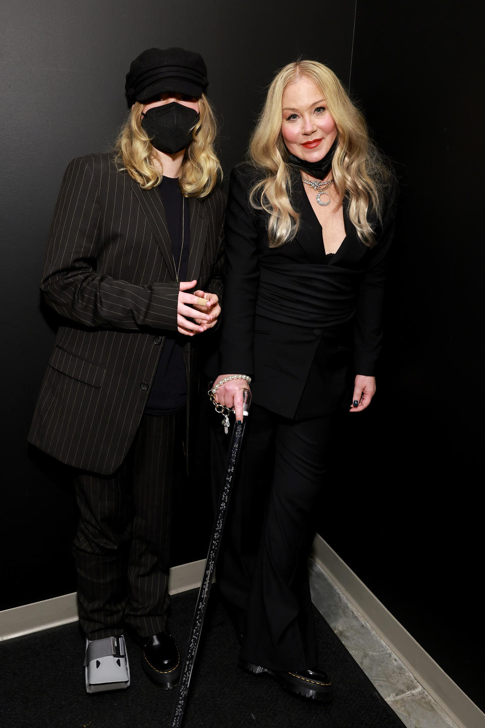 LOS ANGELES, CA - JANUARY 15: (LR) Sadie Grace LeNobel and Christina Applegate attend the 28th Annual Critics' Choice Awards Gala at Fairmont Century Plaza on January 15, 2023 in Los Angeles, California.  (Photo by Matt Winkelmayer/Getty Images for the Critics' Choice Association)