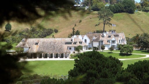 Megaupload boss Kim Dotcom's mansion photographed on January 20 in Auckland. Judge Helen Winkelmann said the search warrants police used when they raided Dotcom's property as part of a US probe into allegations of massive online piracy were too broad to be considered reasonable