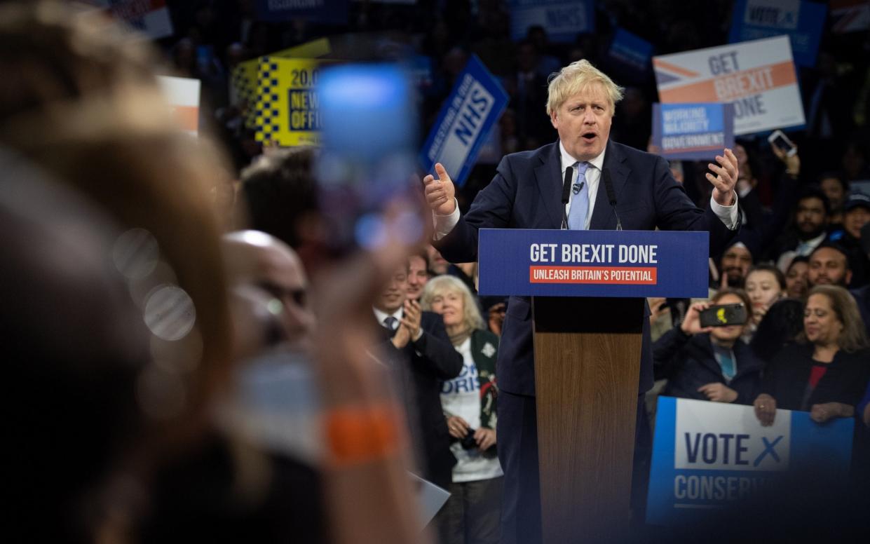 The final UK election polls data (taken before voting opened today) showed the Conservative Party in the lead. - Getty Images Europe