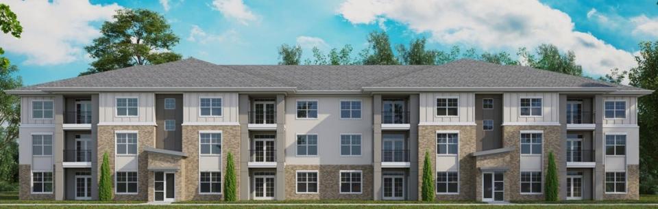 A rendering of the Promenade Flats housing proposed for Evansville's East Side.