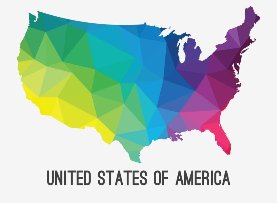 Rainbow United States America Map List USA States Worst LGBTQ Laws