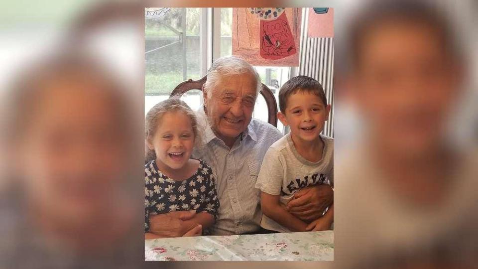 James "Jim" Picciano with two of his grandchildren, Amelia and Nate, on Father's Day 2019.