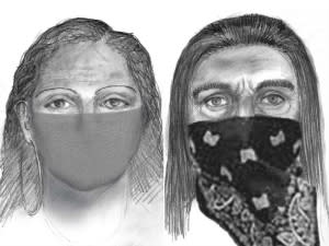 Sketches of the suspected abductors in Sherri Papini's disappearance