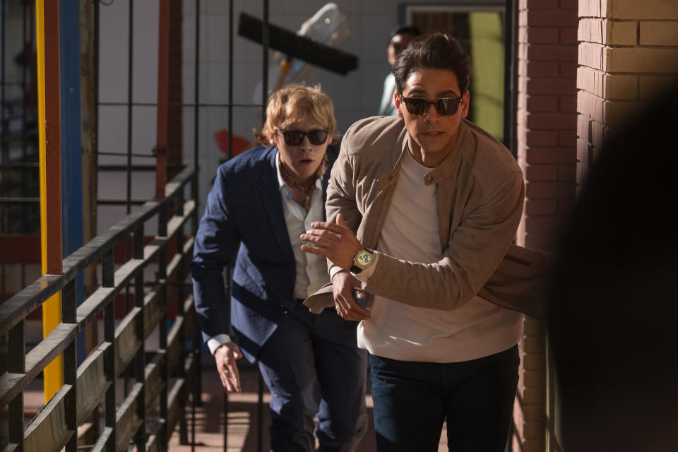 Rupert Grint and Luke Pasqualino in Snatch series two (AMC).