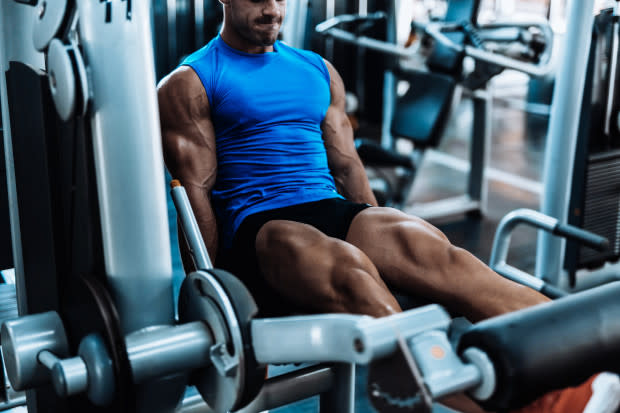 <p><a href="https://www.gettyimages.com/detail/photo/young-man-exercising-legs-in-the-local-gym-royalty-free-image/867359800?phrase=LEG%2520gym%2520machine%2520&adppopup=true" rel="nofollow noopener" target="_blank" data-ylk="slk:milan2099 / Getty Images;elm:context_link;itc:0;sec:content-canvas" class="link ">milan2099 / Getty Images</a></p>