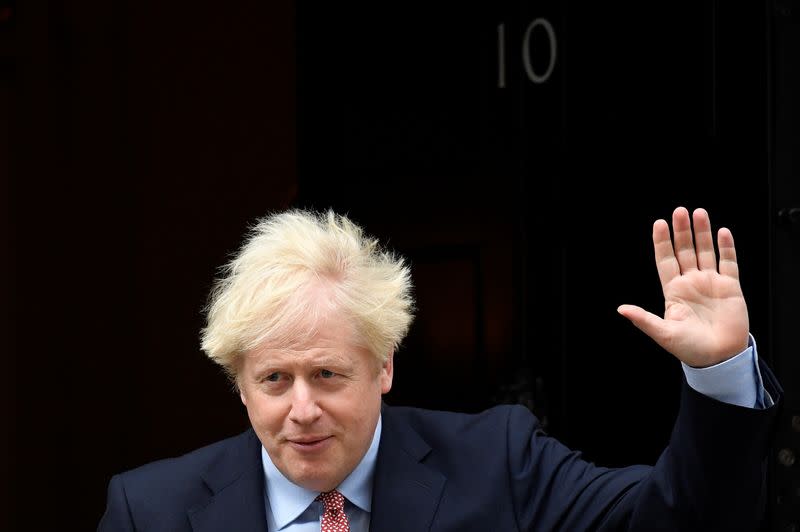 Britain's Prime Minister Boris Johnson leaves Downing Street