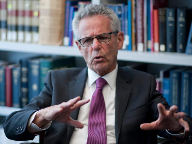 Rep. Alan Lowenthal of California gestures during interview