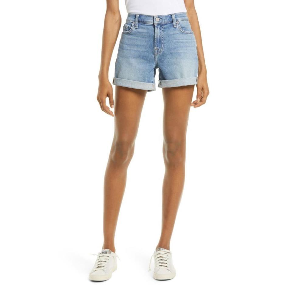 20) Roll Cuff Denim Shorts