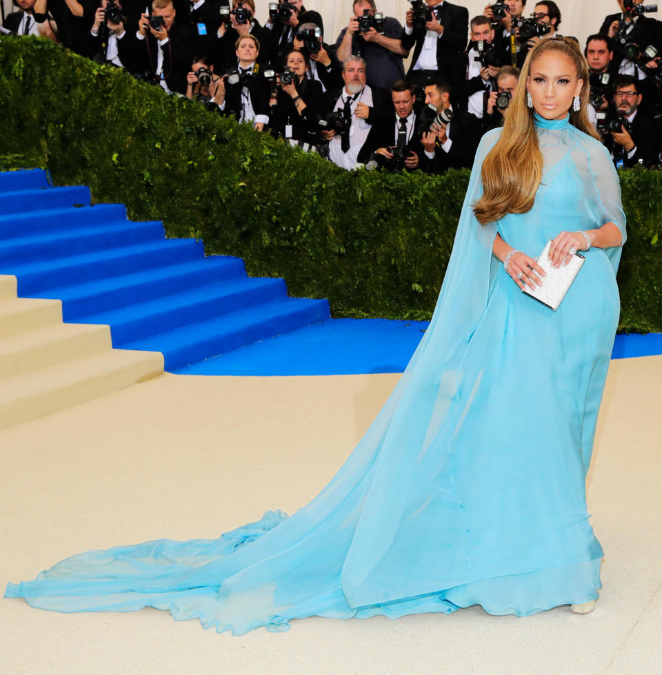 In VALENTINO HAUTE COUTURE at the Met Gala in N.Y.C. (2017)