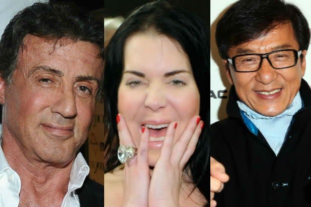 Sylvester Stallone, Chyna, Jackie Chan