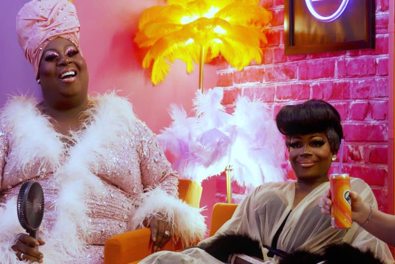 Latrice Royale (L) and Coco Montrese let cameras backstage. Photo courtesy of World of Wonder