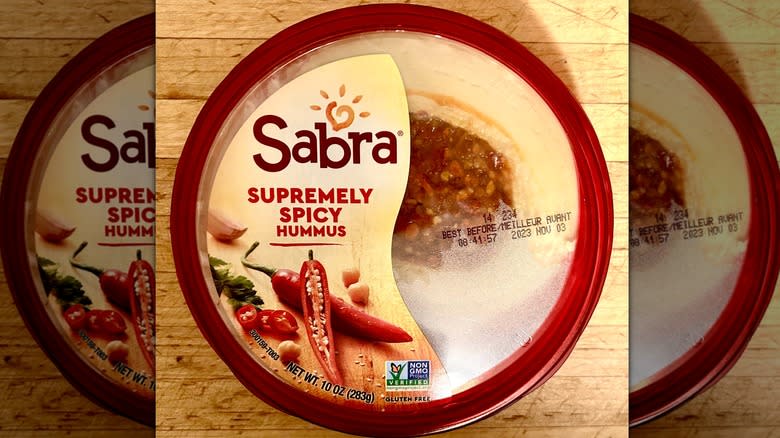 Sabra Supremely Spicy Hummus package