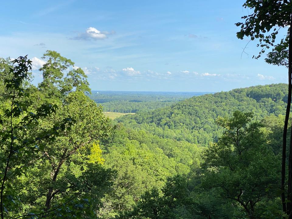 As you follow the path, you will get a chance to see out across the area and overlook the falls.