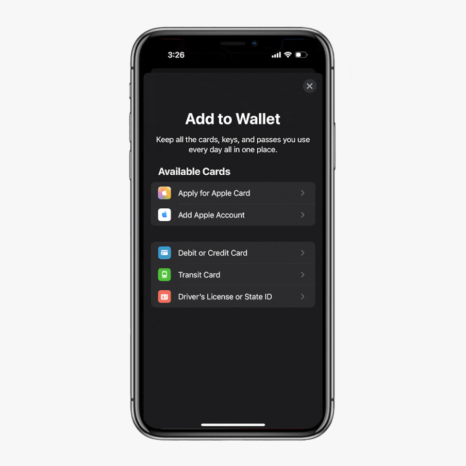 adding gift card to apple wallet