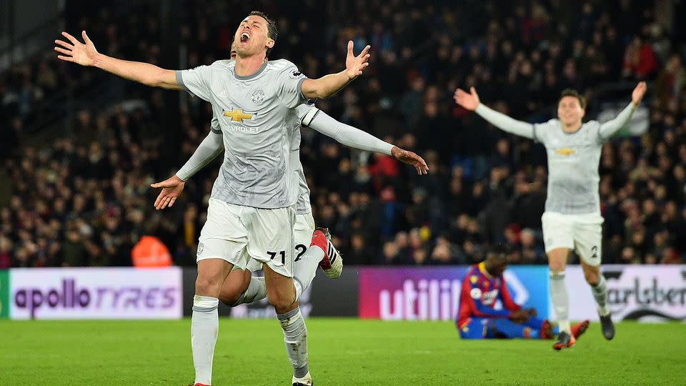 Matic celebrates his superb match-winner. Pic: Getty