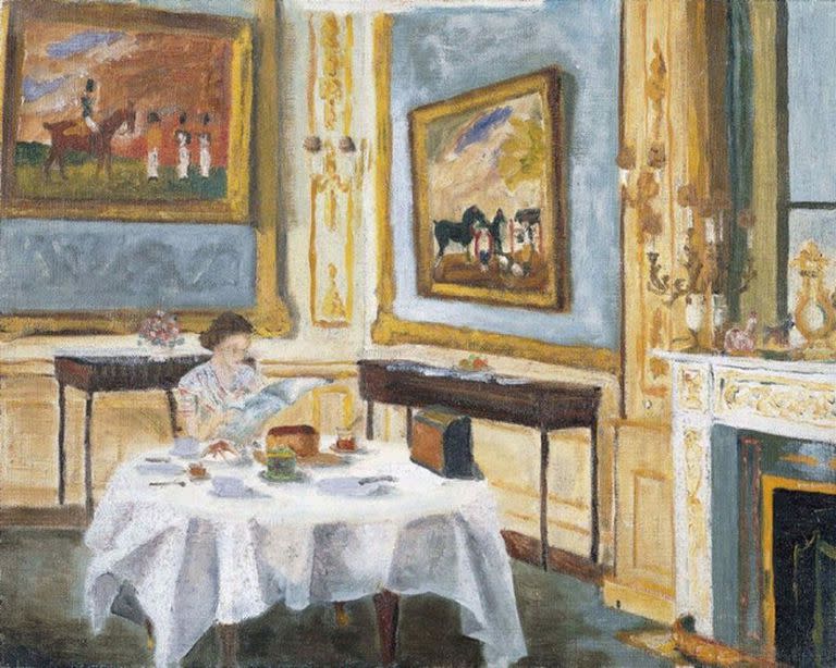 "El desayuno de la reina", obra pintada por Felipe de Edimburgo, en 1965. (Foto: ROYAL COLLECTION TRUST/ Gentileza Vanity Fair)