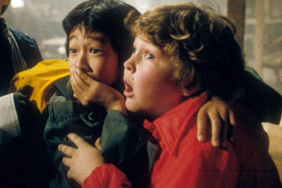 Editorial use only. No book cover usage. Mandatory Credit: Photo by Moviestore/Shutterstock (1623505a) The Goonies, Sean Astin, Corey Feldman, Ke Huy Quan, Jeff Cohen Film and Television