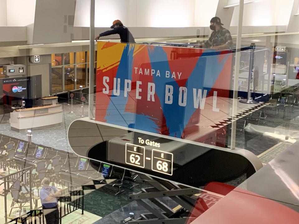 Tampa International Airport (TPA) readies for Super Bowl LV fans.